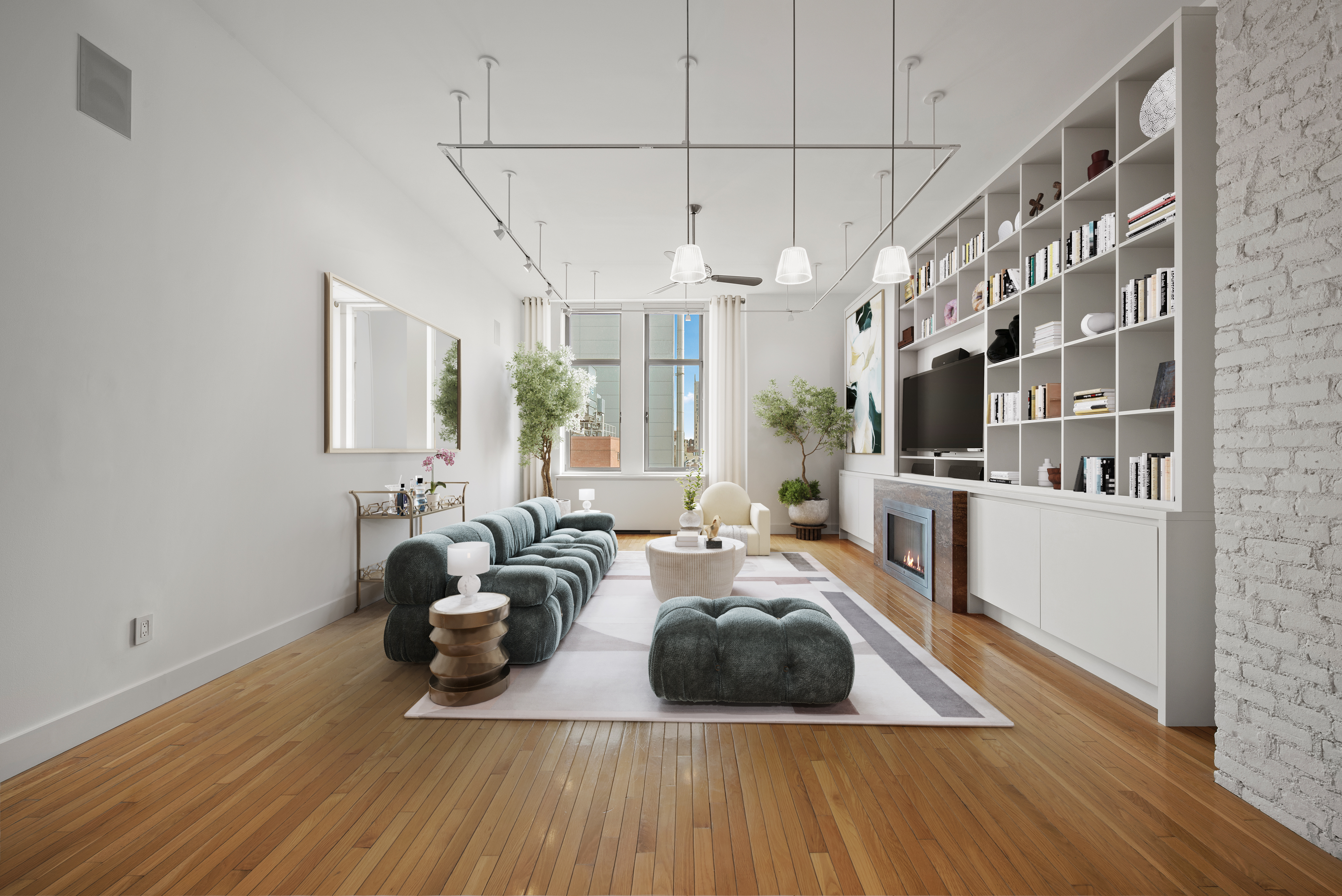 Beautifully staged modern living room